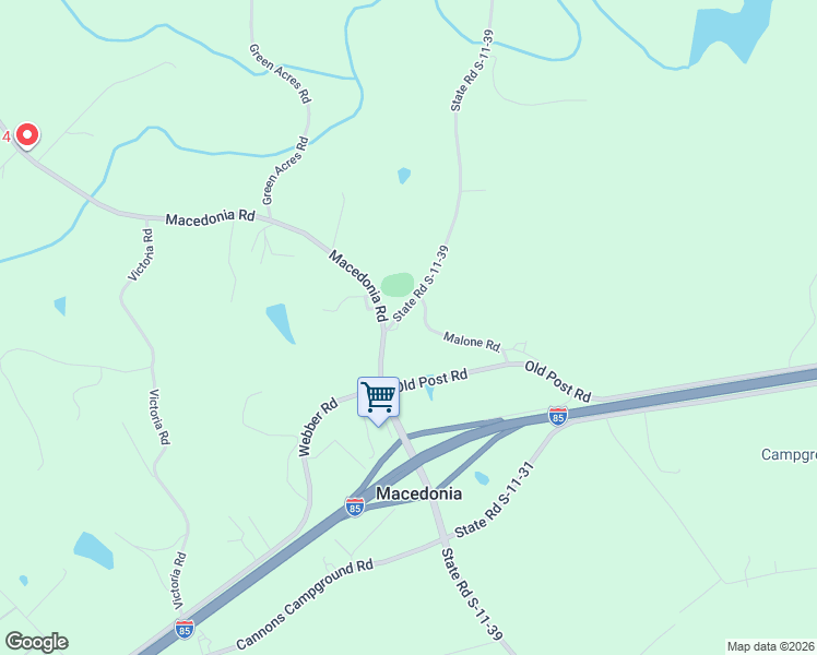 map of restaurants, bars, coffee shops, grocery stores, and more near 108 Green River Road in Gaffney