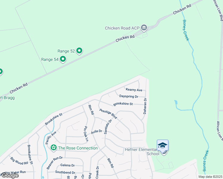 map of restaurants, bars, coffee shops, grocery stores, and more near 628 Prestige Boulevard in Fayetteville