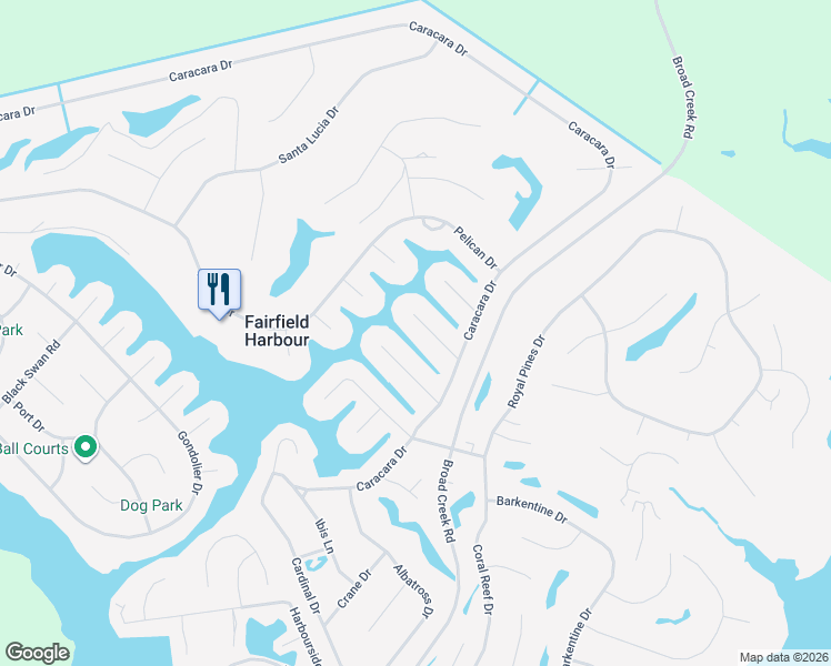 map of restaurants, bars, coffee shops, grocery stores, and more near 6116 Cutlass Court in New Bern