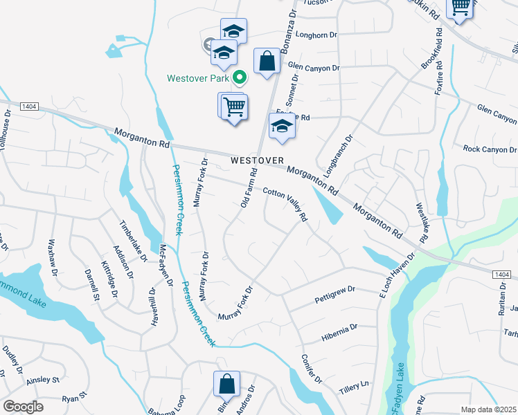 map of restaurants, bars, coffee shops, grocery stores, and more near 220 Wildlife Way in Fayetteville