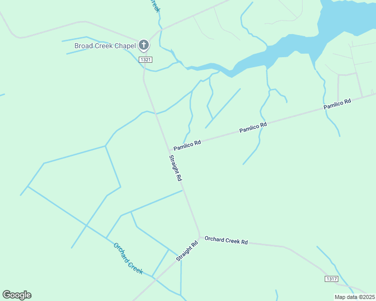 map of restaurants, bars, coffee shops, grocery stores, and more near 88 Pamlico Road in Oriental