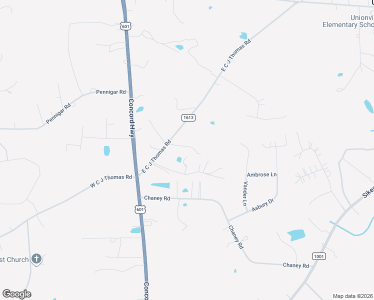 map of restaurants, bars, coffee shops, grocery stores, and more near 122 East C J Thomas Road in Monroe