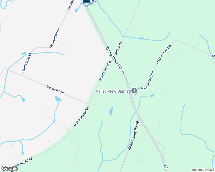 map of restaurants, bars, coffee shops, grocery stores, and more near 227 Armstrong Road Southeast in Cleveland