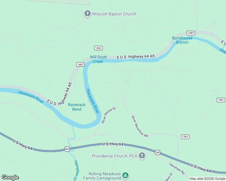 map of restaurants, bars, coffee shops, grocery stores, and more near 350 River Farm Drive in Murphy