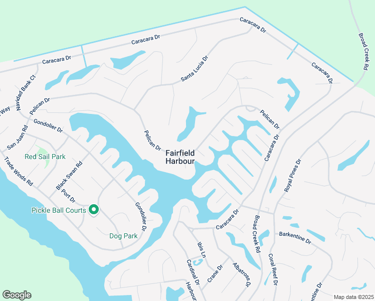 map of restaurants, bars, coffee shops, grocery stores, and more near 1107 Pelican Drive in New Bern