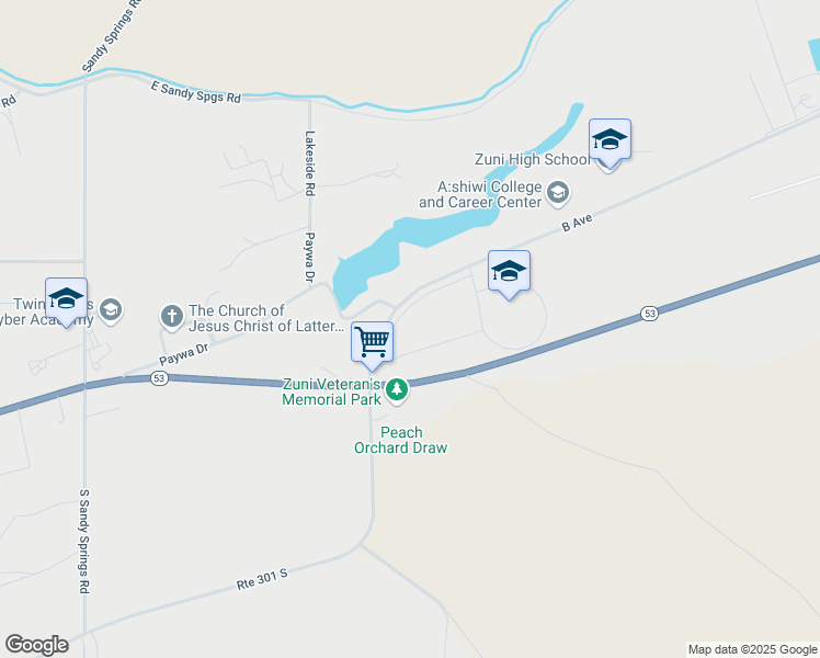 map of restaurants, bars, coffee shops, grocery stores, and more near 4 Route 301 North in Zuni