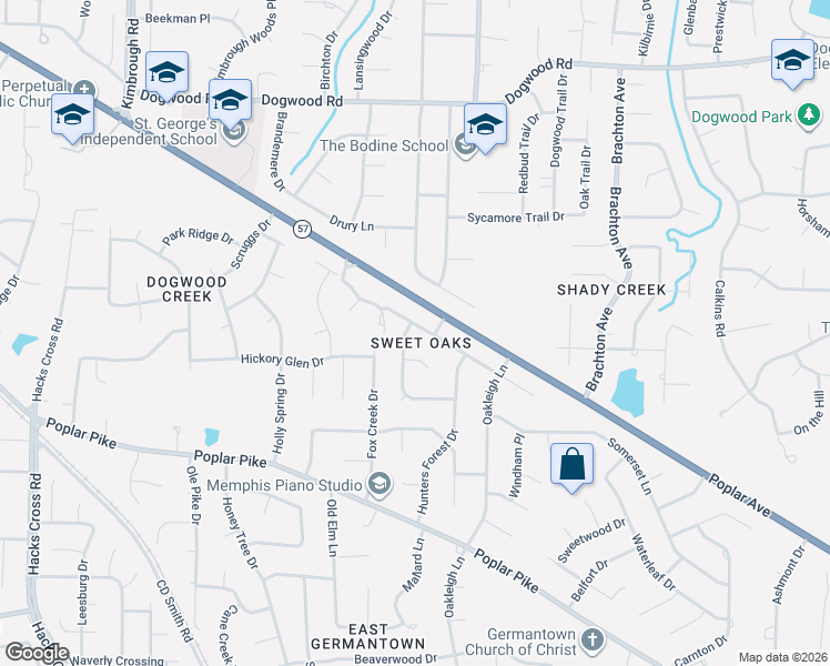 map of restaurants, bars, coffee shops, grocery stores, and more near 8488 Deerfield Lane in Germantown