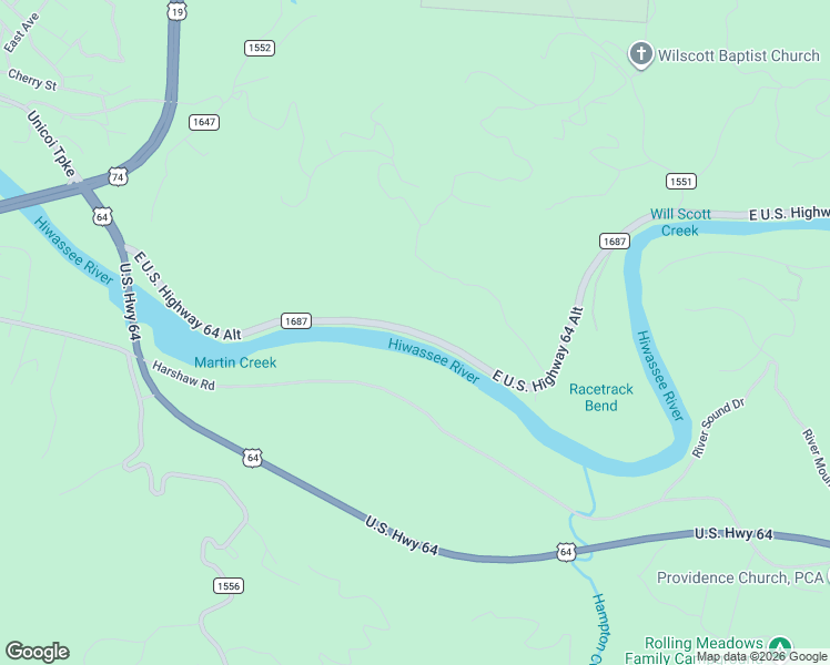 map of restaurants, bars, coffee shops, grocery stores, and more near East U.S. Highway 64 Alternate in Murphy