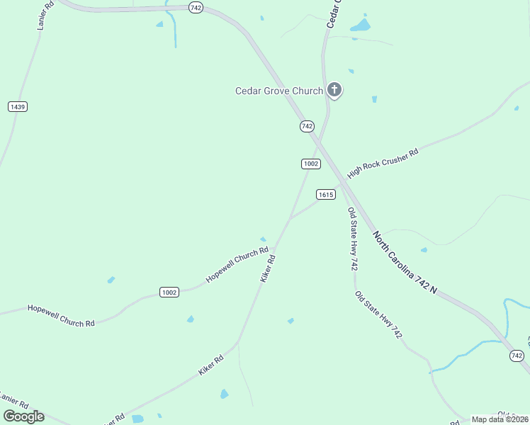 map of restaurants, bars, coffee shops, grocery stores, and more near 1438 Hopewell Church Road in Peachland