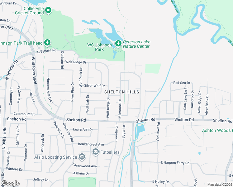map of restaurants, bars, coffee shops, grocery stores, and more near 244 Vista Ridge Drive in Collierville