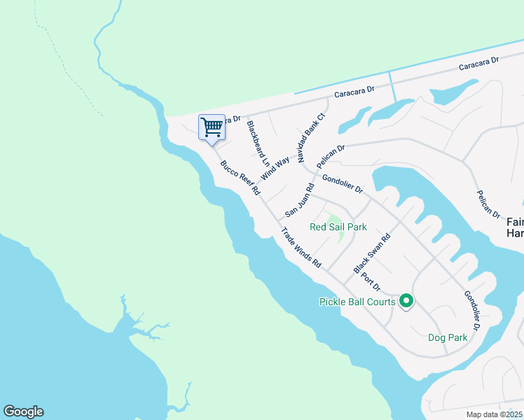 map of restaurants, bars, coffee shops, grocery stores, and more near 5210 Bucco Reef Road in New Bern