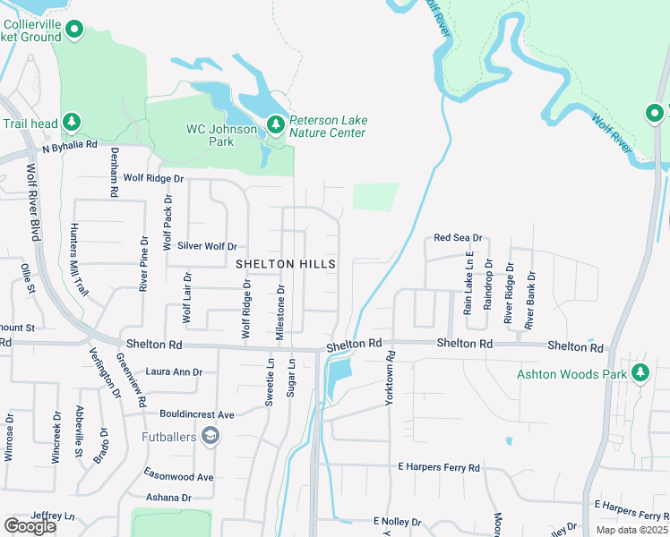map of restaurants, bars, coffee shops, grocery stores, and more near 150 Doris Meadow Cove in Collierville