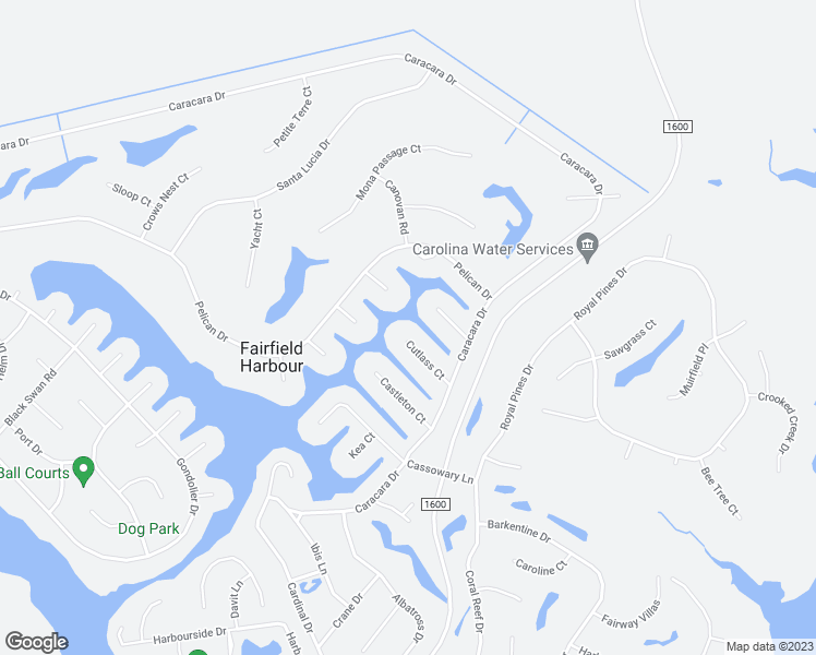 map of restaurants, bars, coffee shops, grocery stores, and more near 6103 Cutlass Court in New Bern
