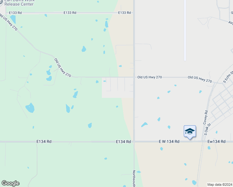 map of restaurants, bars, coffee shops, grocery stores, and more near 119 Lou Drive in Holdenville