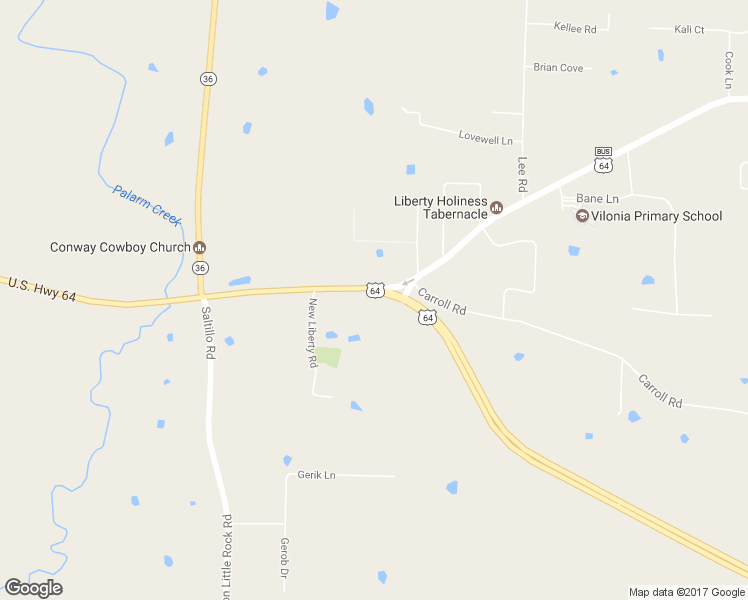 map of restaurants, bars, coffee shops, grocery stores, and more near 648 U.S. 64 in Conway