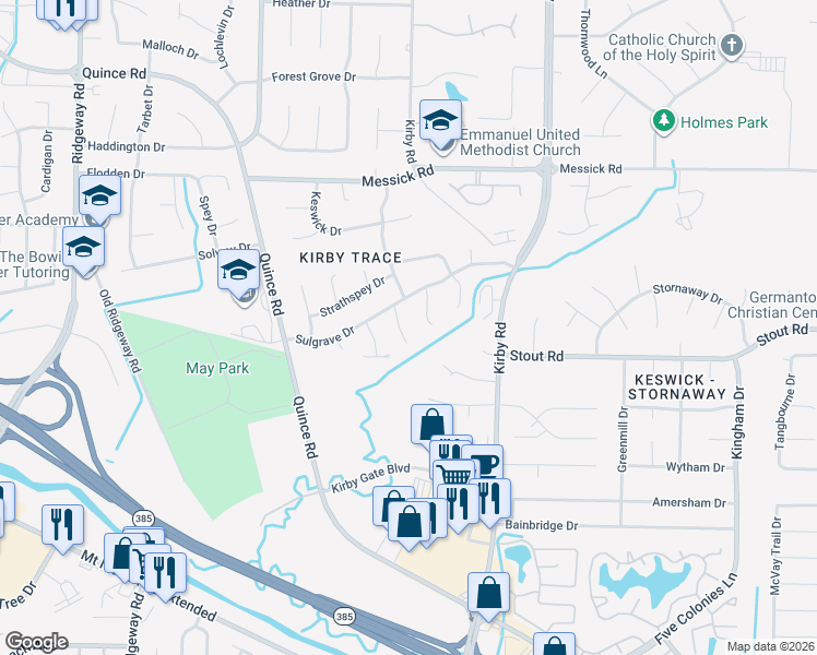 map of restaurants, bars, coffee shops, grocery stores, and more near in Memphis