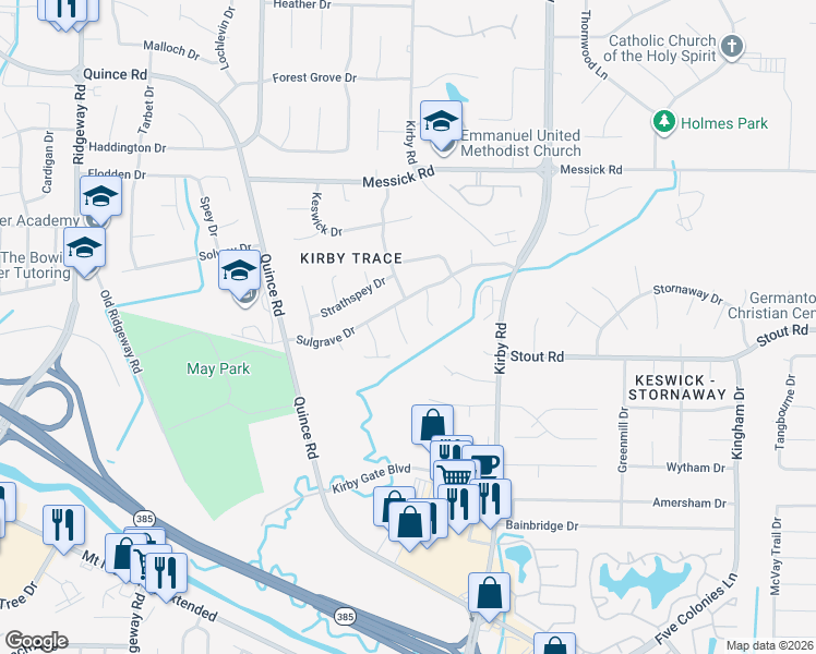 map of restaurants, bars, coffee shops, grocery stores, and more near in Memphis