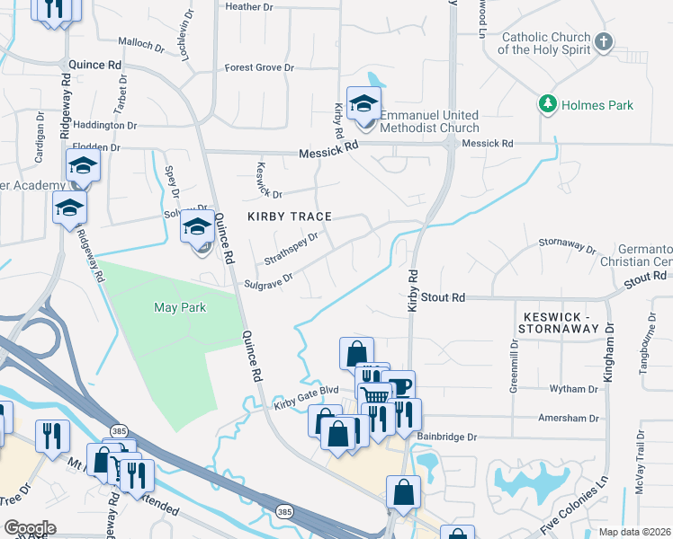 map of restaurants, bars, coffee shops, grocery stores, and more near in Memphis