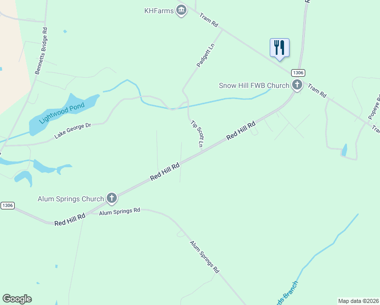 map of restaurants, bars, coffee shops, grocery stores, and more near 1070-1098 Red Hill Road in Mount Olive