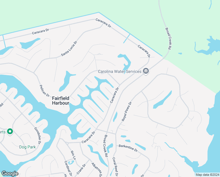 map of restaurants, bars, coffee shops, grocery stores, and more near 6109 Schooner Court in New Bern