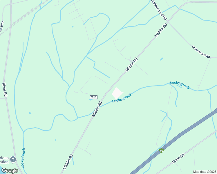 map of restaurants, bars, coffee shops, grocery stores, and more near 1225 Middle Road in Eastover