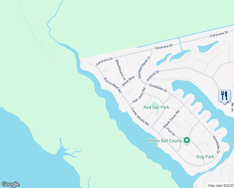 map of restaurants, bars, coffee shops, grocery stores, and more near 5208 Bucco Reef Road in New Bern