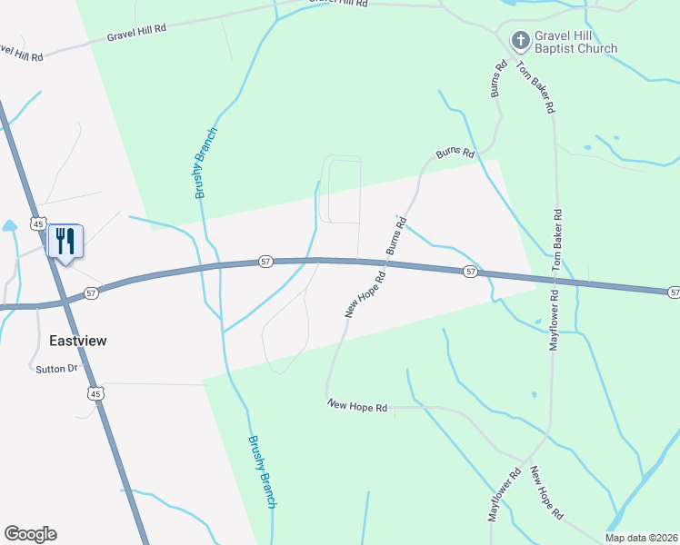 map of restaurants, bars, coffee shops, grocery stores, and more near 782 Tennessee 57 in Ramer