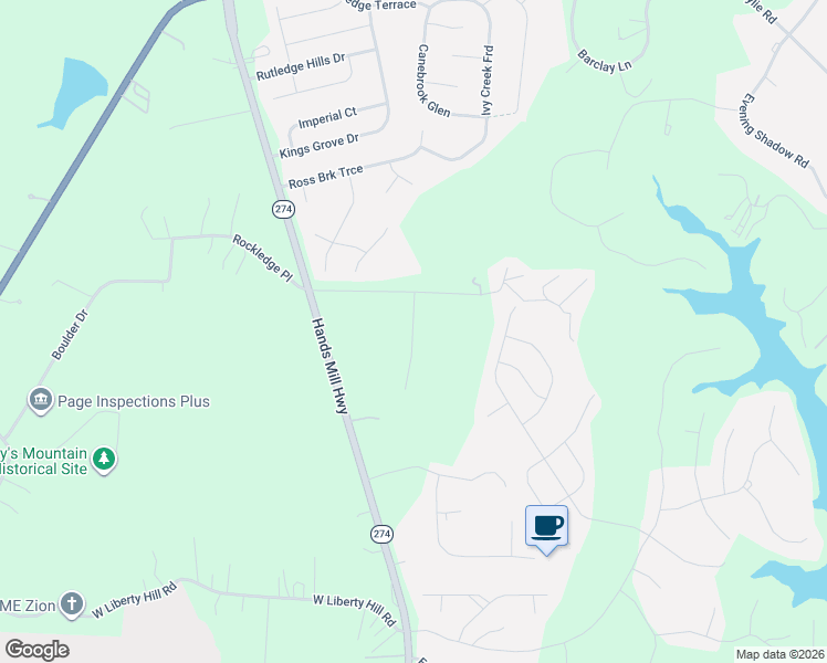 map of restaurants, bars, coffee shops, grocery stores, and more near 3581 Country Pine Lane in York