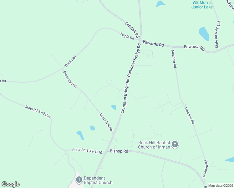 map of restaurants, bars, coffee shops, grocery stores, and more near 112 Guy Cothran Road in Inman