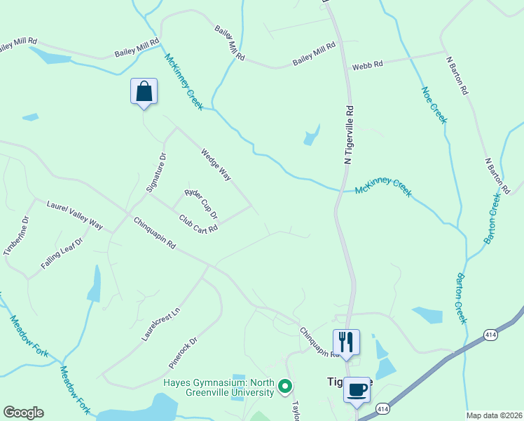 map of restaurants, bars, coffee shops, grocery stores, and more near 12 Wedge Way in Travelers Rest