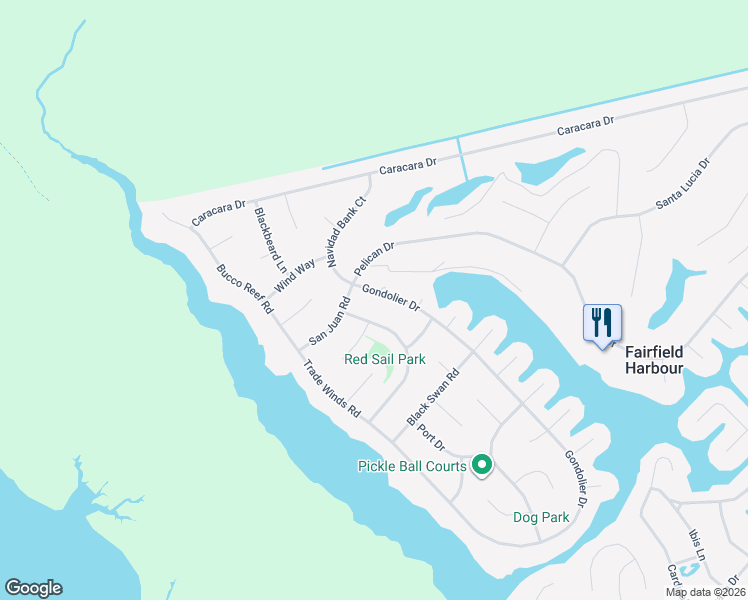 map of restaurants, bars, coffee shops, grocery stores, and more near 6314 Gondolier Drive in New Bern