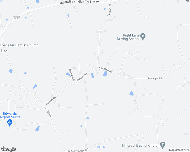 map of restaurants, bars, coffee shops, grocery stores, and more near 4914 Duncan Road in Monroe
