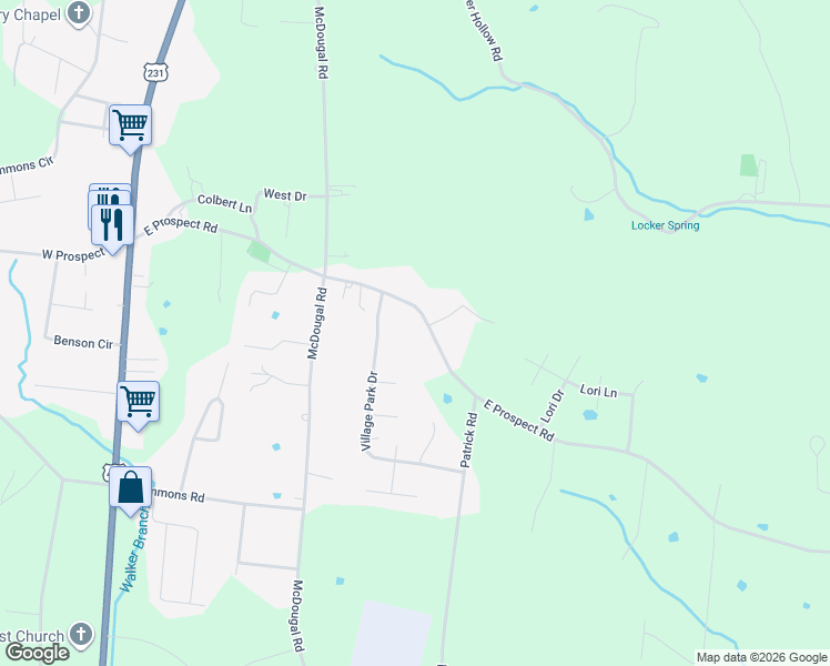 map of restaurants, bars, coffee shops, grocery stores, and more near 73 East Prospect Road in Fayetteville