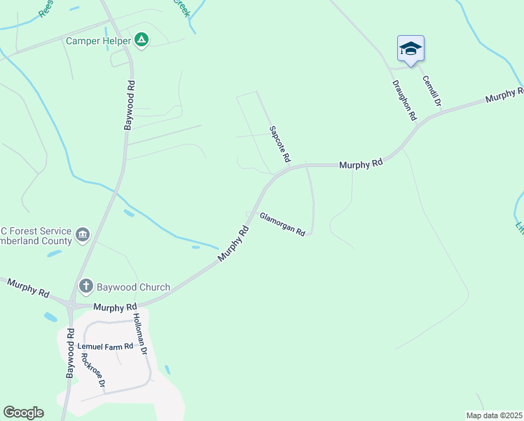 map of restaurants, bars, coffee shops, grocery stores, and more near 4606 Murphy Road in Fayetteville