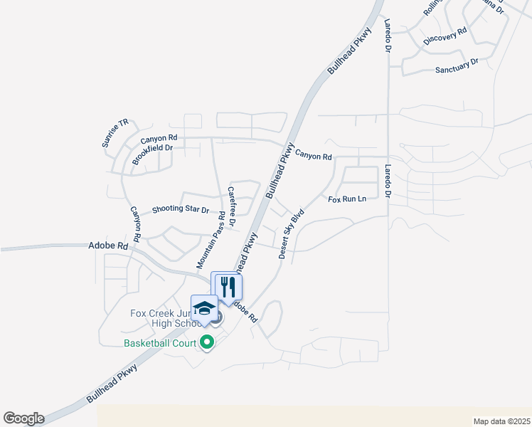 map of restaurants, bars, coffee shops, grocery stores, and more near 2443 Wilder Road in Bullhead City