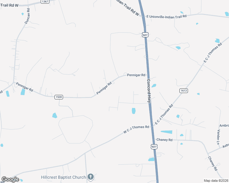 map of restaurants, bars, coffee shops, grocery stores, and more near 301 Pennigar Road in Monroe