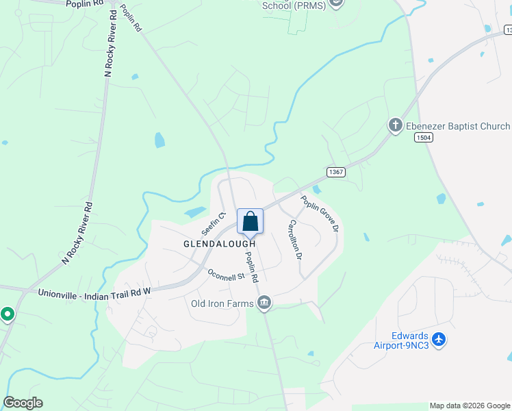 map of restaurants, bars, coffee shops, grocery stores, and more near 1707 Seefin Court in Indian Trail