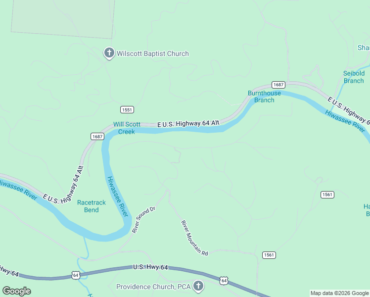 map of restaurants, bars, coffee shops, grocery stores, and more near East U.S. Highway 64 Alternate in Murphy