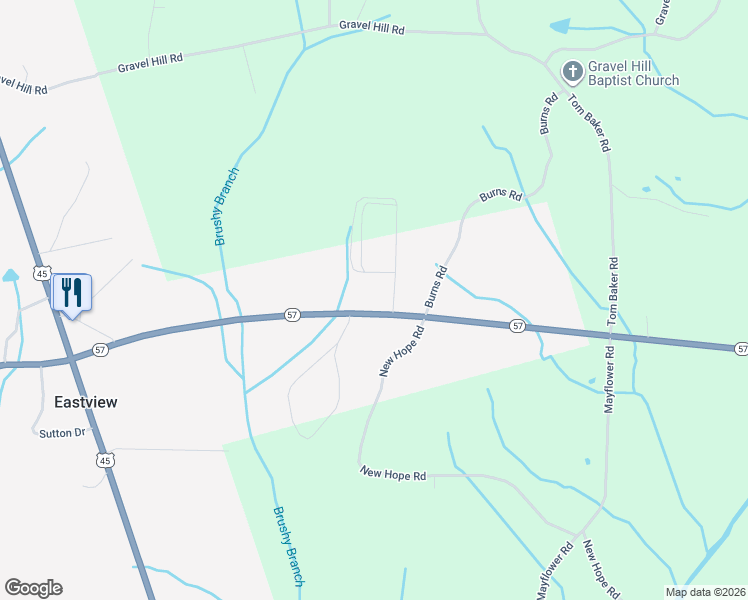 map of restaurants, bars, coffee shops, grocery stores, and more near 782 Tennessee 57 in Ramer