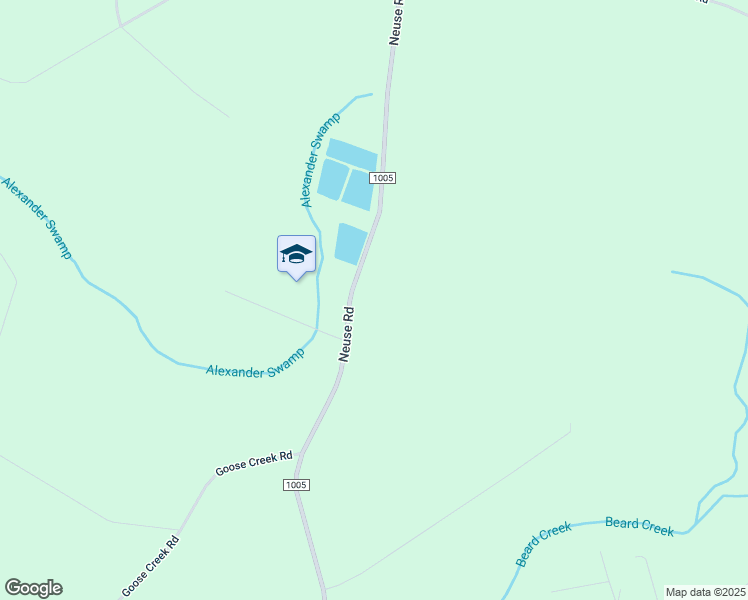map of restaurants, bars, coffee shops, grocery stores, and more near 4689 Neuse Road in Grantsboro