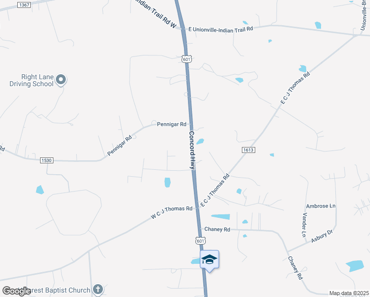 map of restaurants, bars, coffee shops, grocery stores, and more near 4903 Concord Highway in Unionville