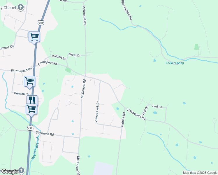 map of restaurants, bars, coffee shops, grocery stores, and more near 73 East Prospect Road in Fayetteville