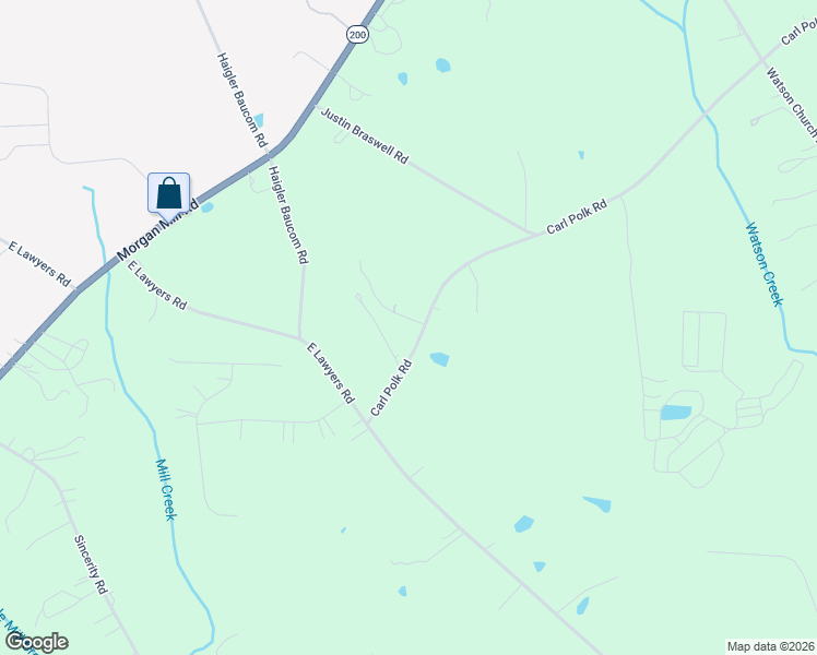 map of restaurants, bars, coffee shops, grocery stores, and more near 6309 Carl Polk Road in Monroe