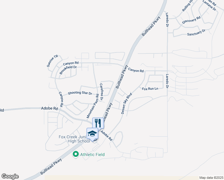 map of restaurants, bars, coffee shops, grocery stores, and more near 2988 Ranch House Road in Bullhead City