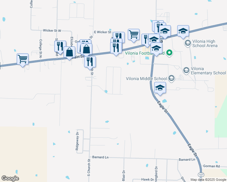 map of restaurants, bars, coffee shops, grocery stores, and more near 41 Loyd Drive in Vilonia