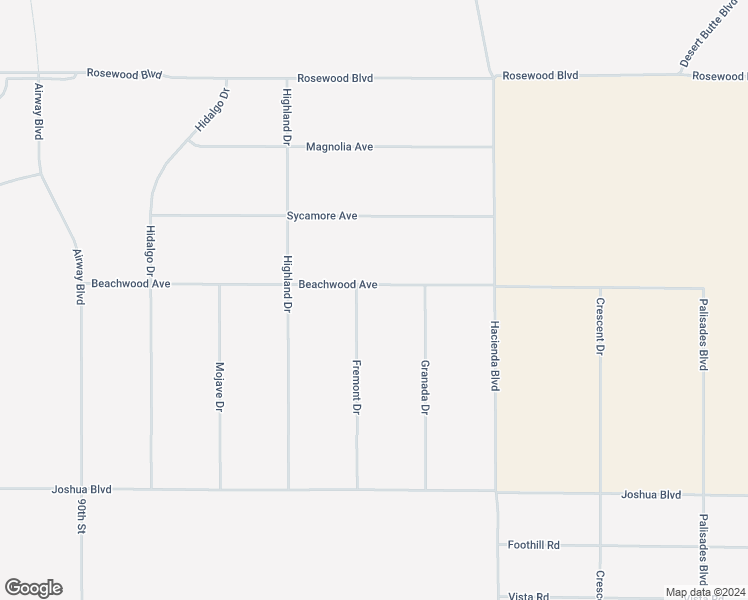 map of restaurants, bars, coffee shops, grocery stores, and more near Fremont Drive in California City