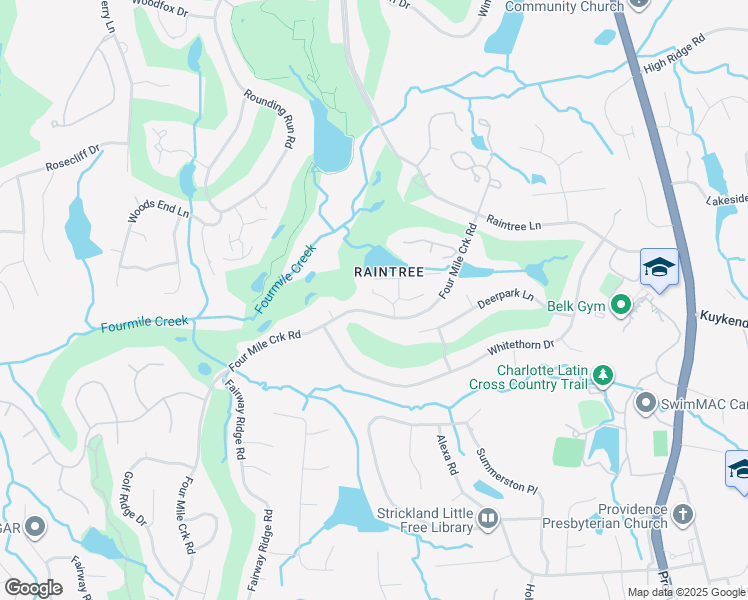 map of restaurants, bars, coffee shops, grocery stores, and more near in Charlotte