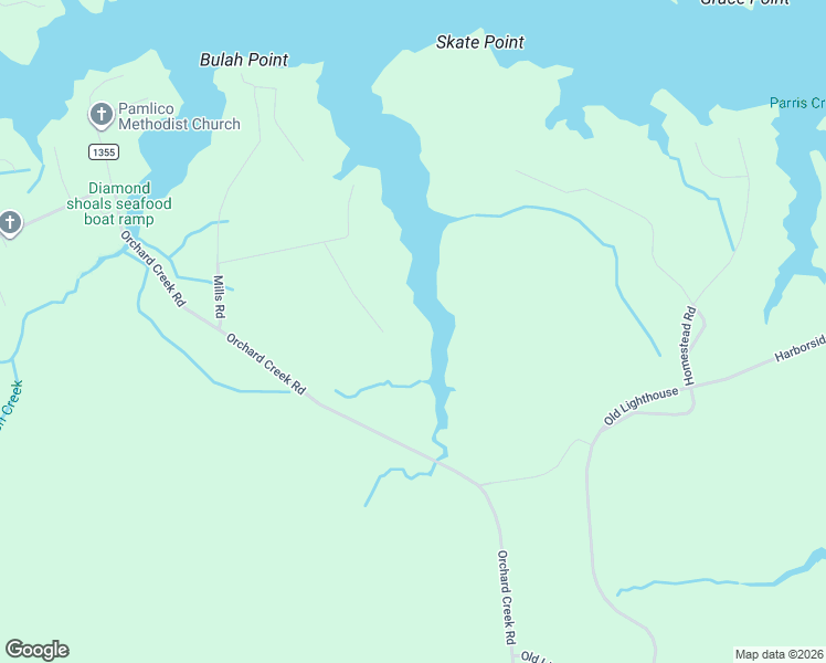 map of restaurants, bars, coffee shops, grocery stores, and more near 479 Tar Creek Road in Oriental