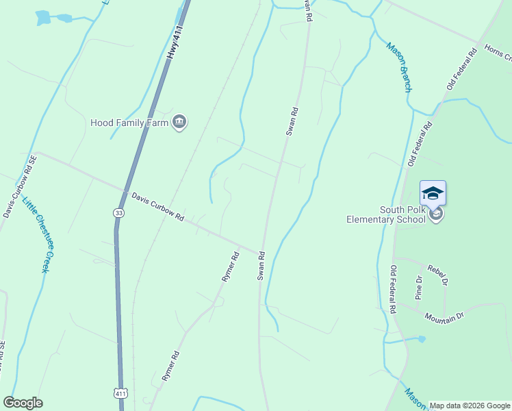 map of restaurants, bars, coffee shops, grocery stores, and more near 1481 Swan Road in Polk