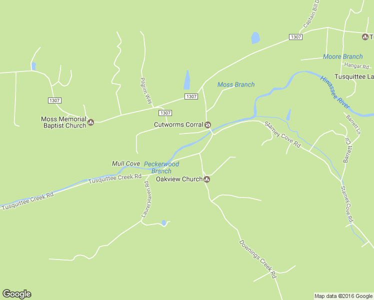 map of restaurants, bars, coffee shops, grocery stores, and more near 1795 Tusquittee Creek Road in Hayesville